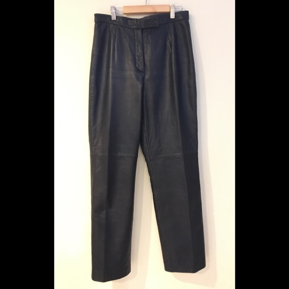 black leather pants